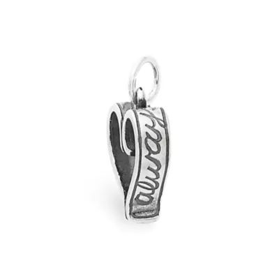 Forever and Always Heart Charm in Sterling Silver or 14K Yellow Gold - Image 3