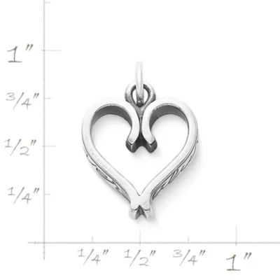 Forever and Always Heart Charm in Sterling Silver or 14K Yellow Gold - Image 6