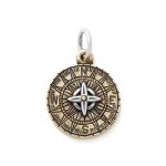 Point the Way Charm in Sterling Silver and Bronze