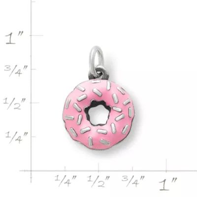 Enamel Frosted Donut Charm in Sterling Silver - Image 4