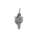 Saguaro Cactus with Bird Charm in Sterling Silver
