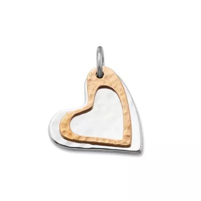 Fearless Hearts Charm in Sterling Silver and Bronze