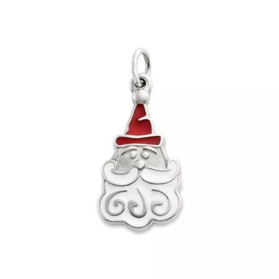 Enamel Sweet Santa Charm in Sterling Silver