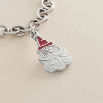 Enamel Sweet Santa Charm in Sterling Silver - Image 2