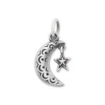 Adorned Starry Night Charm in Sterling Silver or 14K Yellow Gold