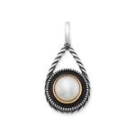 Marjan Gemstone Pendant in Sterling Silver and Bronze