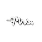 "Mrs." Charm in Sterling Silver