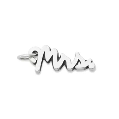 "Mrs." Charm in Sterling Silver