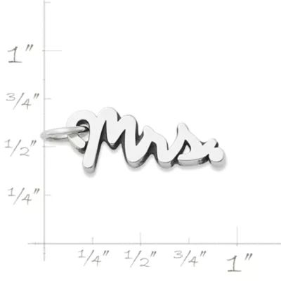 "Mrs." Charm in Sterling Silver - Image 3