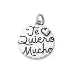"Te Quiero Mucho" Charm in Sterling Silver or 14K Yellow Gold