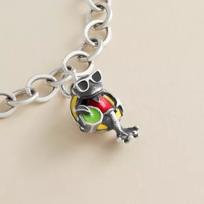 Enamel Party Frog Charm in Sterling Silver - Image 2