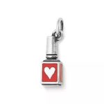 Enamel Red Nail Polish Charm in Sterling Silver
