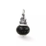 Haunted House Art Glass Charm in Sterling Silver