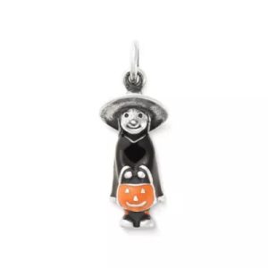 Enamel Halloween Costume Charm in Sterling Silver