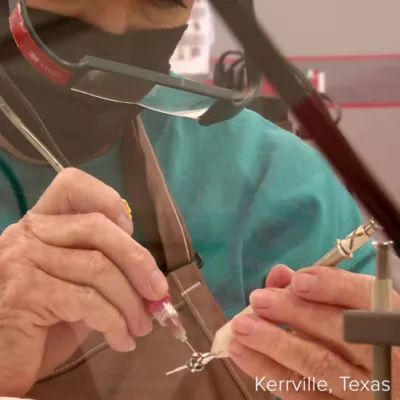 Enamel Christmas Gnome Art Glass Charm in Sterling Silver - Image 6