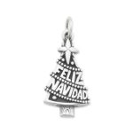 "Feliz Navidad" Charm in Sterling Silver