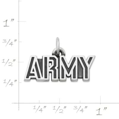 "Army" Charm in Sterling Silver - Image 4
