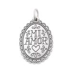 "Mi Amor" Charm in Sterling Silver or 14K Yellow Gold