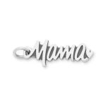 "Mama" Charm in Sterling Silver or 14K Yellow Gold