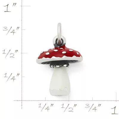 Enamel Mushroom Charm in Sterling Silver - Image 3