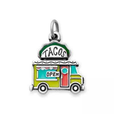 Enamel Taco Truck Charm in Sterling Silver
