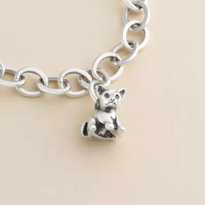 Pint Size Kitten Charm in Sterling Silver - Image 2