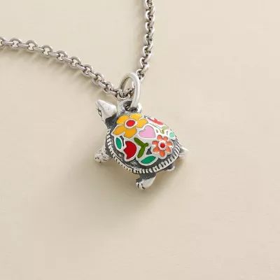 Enamel Festive Turtle Charm in Sterling Silver - Image 2
