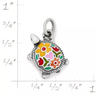 Enamel Festive Turtle Charm in Sterling Silver - Image 4