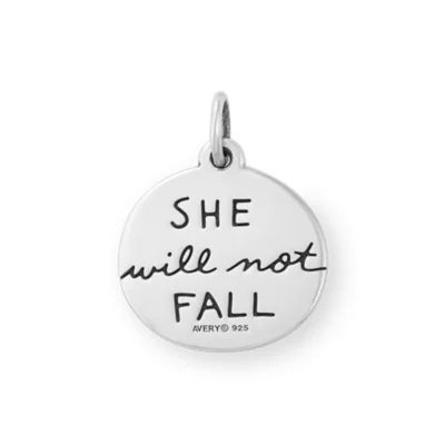 "God Is Within Her" Charm in Sterling Silver or 14K Yellow Gold - Image 2