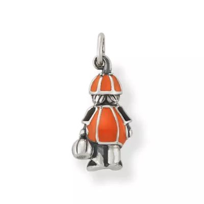 Enamel Pumpkin Costume Charm in Sterling Silver - Image 3