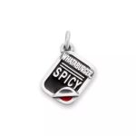 Enamel "Whataburger Spicy" Ketchup Charm in Sterling Silver
