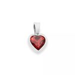 Heart Gemstone Pendant in Sterling Silver
