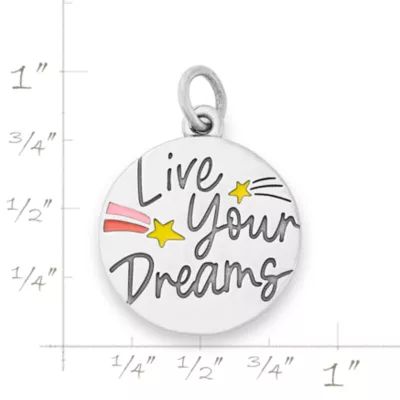 Enamel Live Your Dreams Charm in Sterling Silver - Image 7