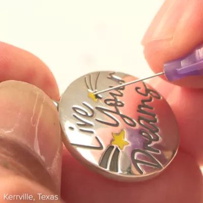 Enamel Live Your Dreams Charm in Sterling Silver - Image 5