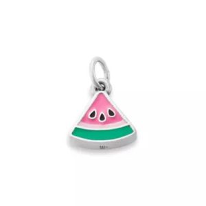 Enamel Watermelon Charm in Sterling Silver