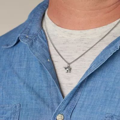 Mini Longhorn Charm in Sterling Silver - Image 4