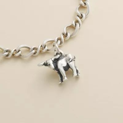 Mini Longhorn Charm in Sterling Silver - Image 3