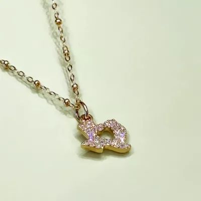 Pave Diamond Deep in the Heart of Texas Pendant in 14K Yellow Gold - Image 9