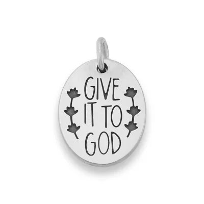 Give It To God Charm in Sterling Silver