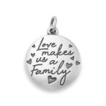 Love Makes Us a Family Charm in Sterling Silver