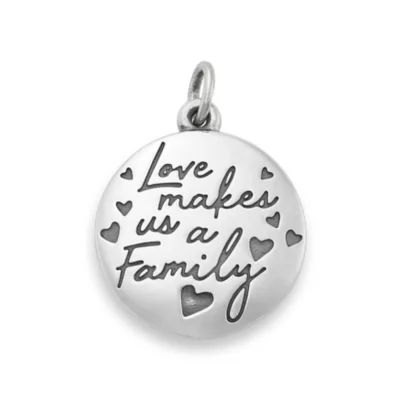 Love Makes Us a Family Charm in Sterling Silver