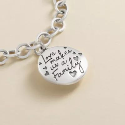 Love Makes Us a Family Charm in Sterling Silver - Image 2