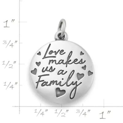 Love Makes Us a Family Charm in Sterling Silver - Image 4