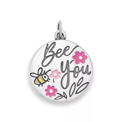 Enamel Bee You Charm in Sterling Silver