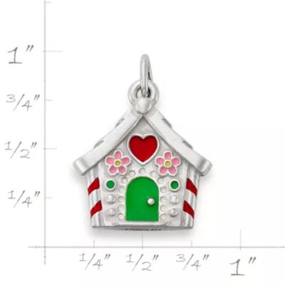 Enamel Gingerbread House Charm in Sterling Silver - Image 6