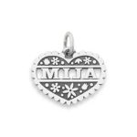 Mija Heart Charm in Sterling Silver