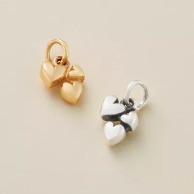 Gathered Heart Charm in Sterling Silver - Image 3