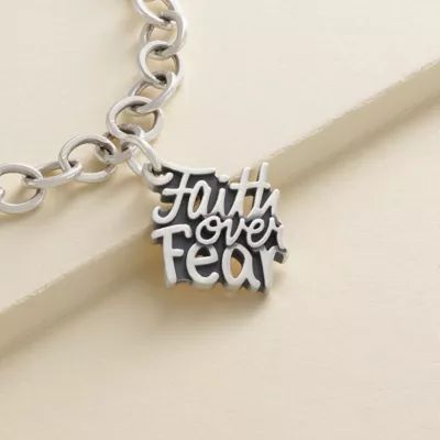 Faith Over Fear Charm in Sterling Silver - Image 2