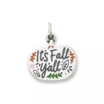 Enamel It's Fall Y'all Charm in Sterling Silver