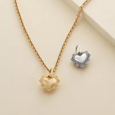 Brilliant Heart Charm in 14K Yellow Gold - Image 3